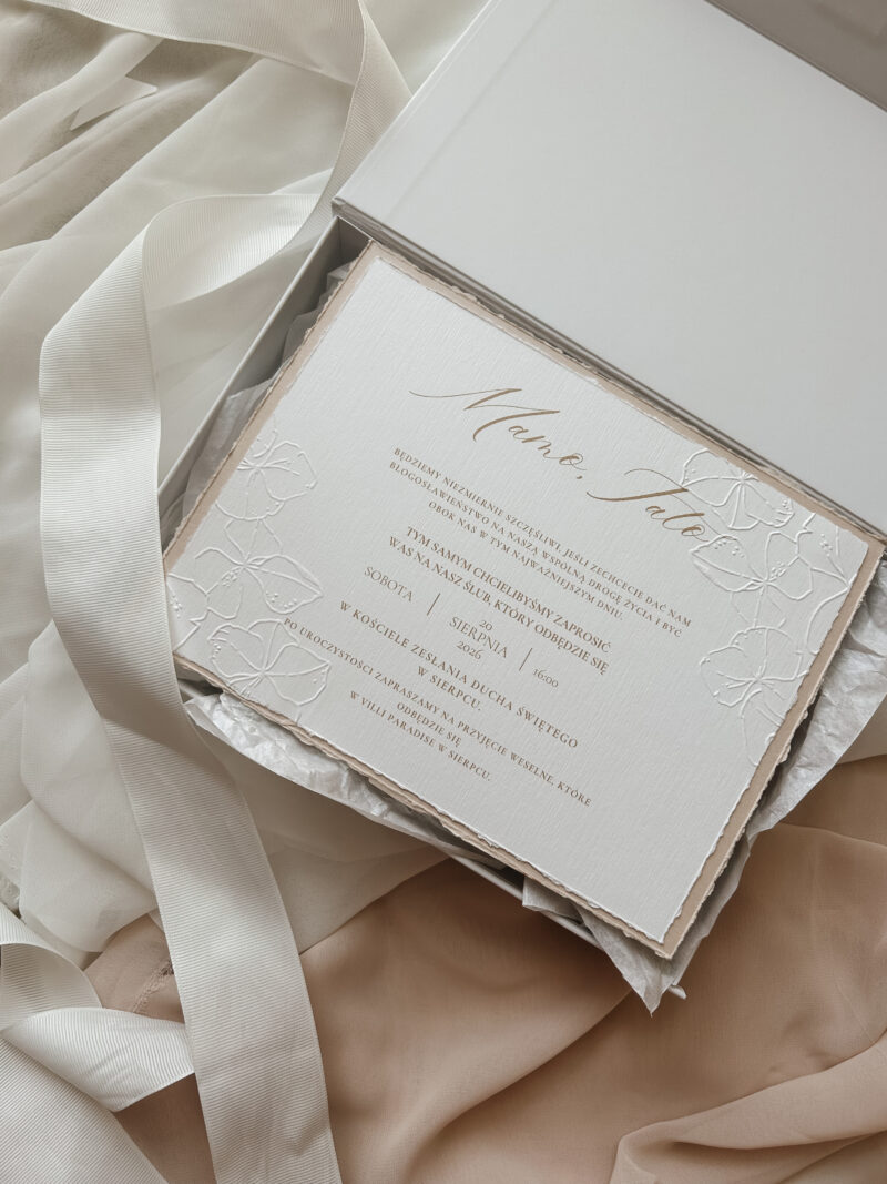 Zaproszenie dla rodziców w pudelku + prośba o błogosławieństwo