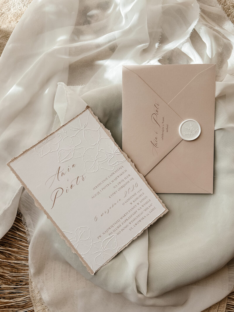 Zaproszenie tłoczone harmonia