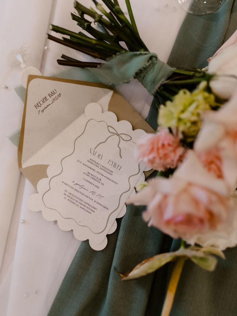 Zaproszenie ślubne greenery