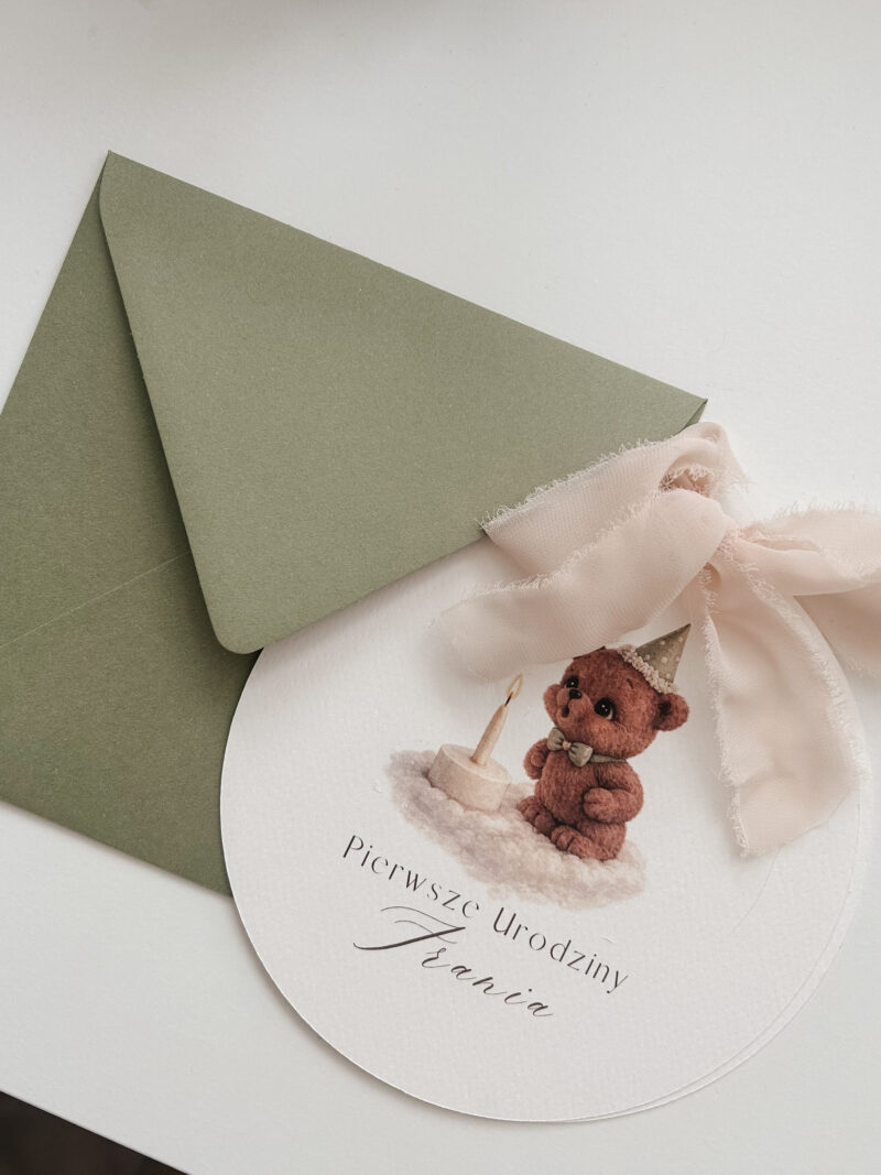 Zaproszenie na Pierwsze Urodziny Bearly