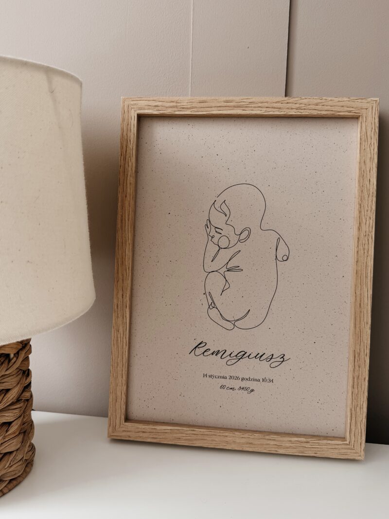 Metryczka dziecka z ramką
