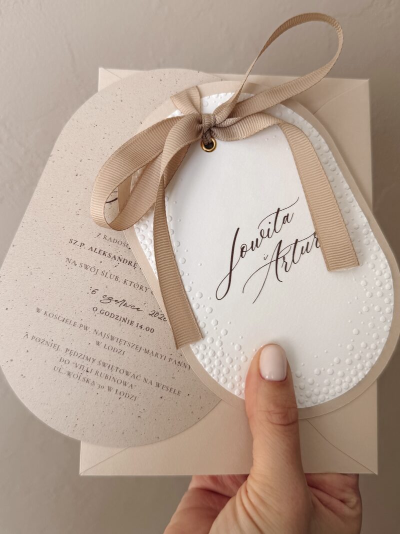 Zaproszenie z tłoczeniami Flora